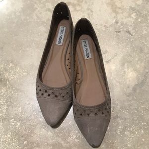 Steve Madden Anslee Cut Outs Flats Size 9.5 Cream